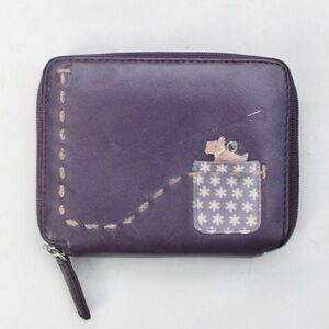 Radley London Purple Scottie Dog In Pocket Motif Small Leather Zip-Up Wallet